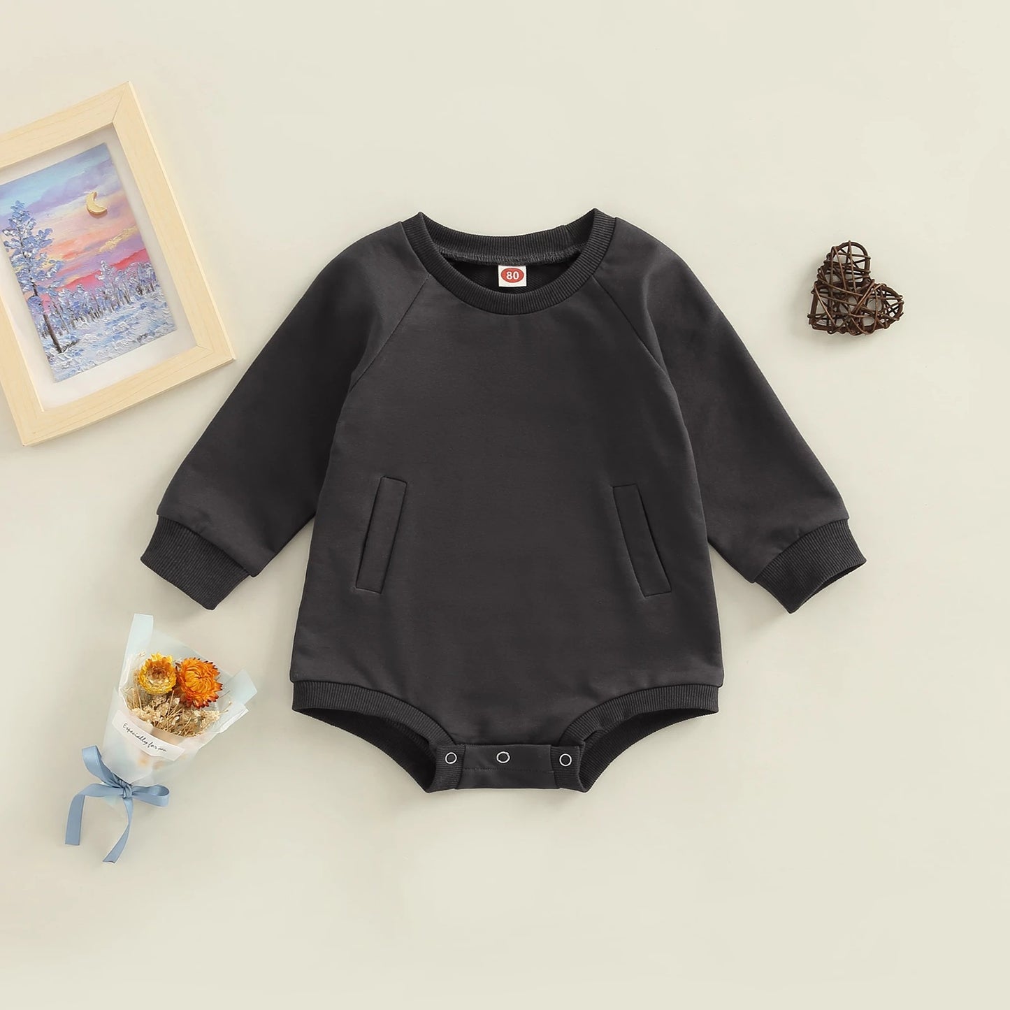 Autumn Solid Color Baby Clothes Are Available In Three
