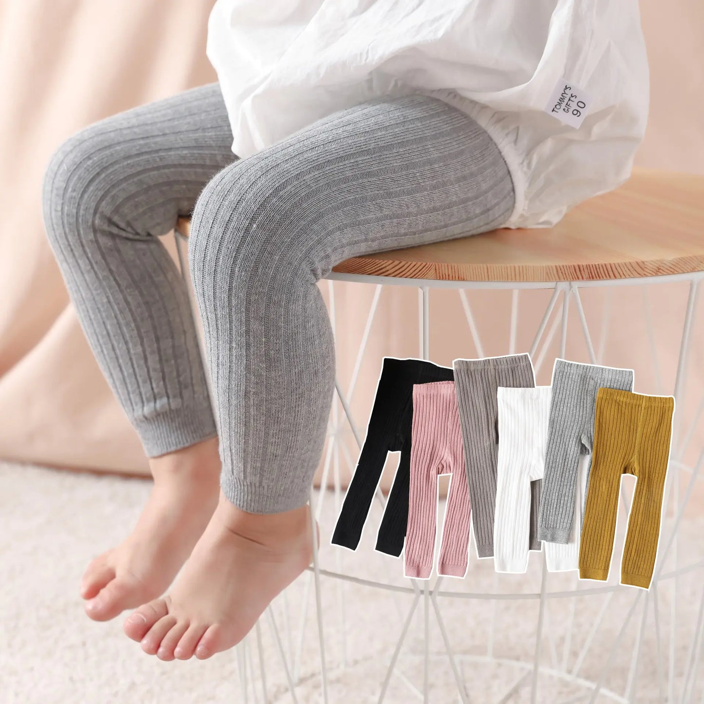 Ribbed baby leggings